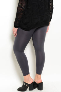 S11-14-2-SS11X CHARCOAL PLUS SIZE FLEECE LEGGINGS / 6PCS