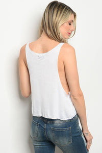 S3-9-1-TA5725 WHITE "REBEL GIRLS" PRINT TOP 2-2-2