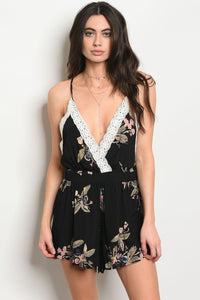 S11-3-1-R050114 BLACK FLORAL ROMPER 2-3-1