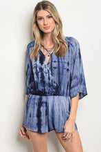 SA3-6-3-NA-R70336 NAVY TIE DYE ROMPER 2-2-2