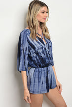 SA3-6-3-NA-R70336 NAVY TIE DYE ROMPER 2-2-2
