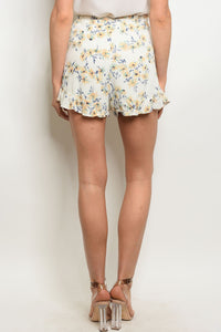 S14-8-1-NA-S0301 IVORY FLORAL SHORTS 2-2-2