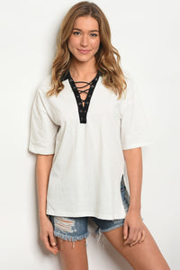 S11-7-4-T13641 OFF WHITE TOP 2-2-2