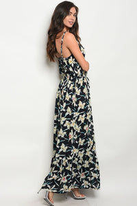 S15-4-5-D13306 NAVY FLORAL DRESS 2-2-2