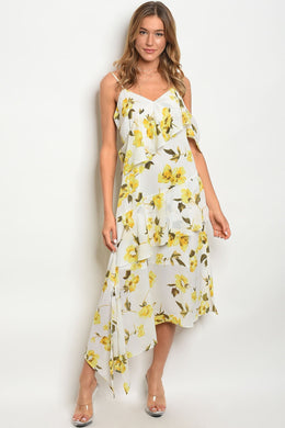 S13-2-3-D62780 IVORY WITH FLOWERS DRESS 2-2-2