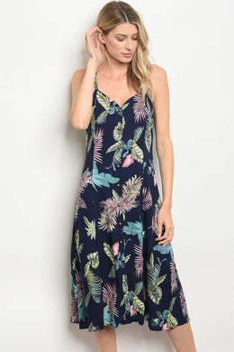 S14-12-5-D42402 NAVY FLORAL DRESS 2-2-2