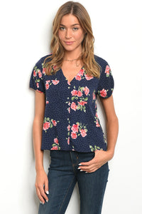 S2-7-5-T59269 NAVY FLORAL TOP 2-2-2