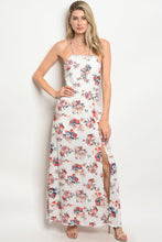 S9-14-3-D909 IVORY FLOWER PRINT DRESS 2-2-2