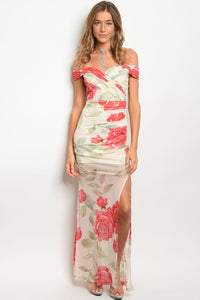 S3-9-2-D17785 CREAM RED FLORAL DRESS 2-2-2