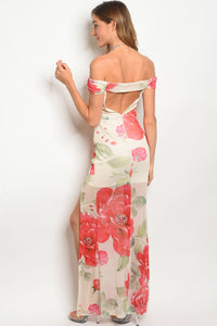 S3-9-2-D17785 CREAM RED FLORAL DRESS 2-2-2