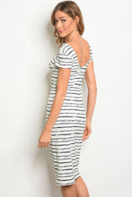 S10-11-3-D9495 IVOR NAVY STRIPES DRESS 2-2-2
