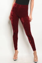 S11-8-5-L211622 BURGUNDY VELVET LEGGINGS 1-3-3-2