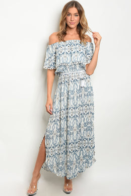 S18-7-5-D3259 OFF WHITE BLUE DRESS 2-2-2