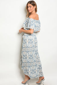 S18-7-5-D3259 OFF WHITE BLUE DRESS 2-2-2