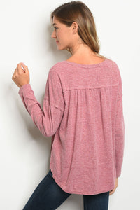 S13-2-3-T5603 BURGUNDY TOP 2-2-2