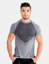 Menswear Patched Grey Color Block Tee By Alanic