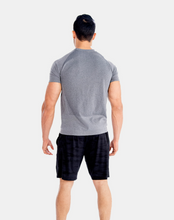Menswear Patched Grey Color Block Tee By Alanic